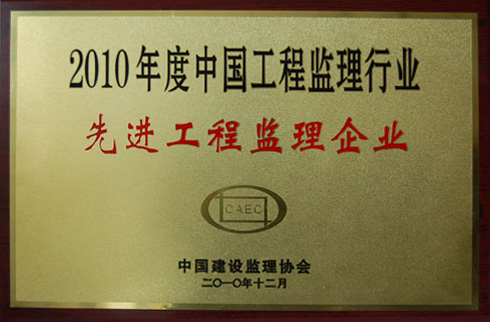  2010年中国先进工程监理企业